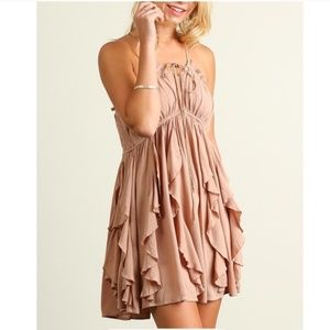 Bohemian Style Ruffled Dress
